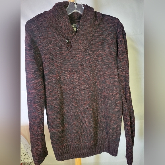 For Him London Men's Sweater Brown and Black long sleeve - Picture 2 of 10